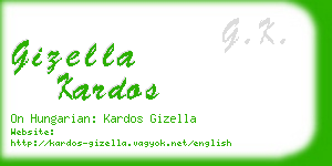 gizella kardos business card